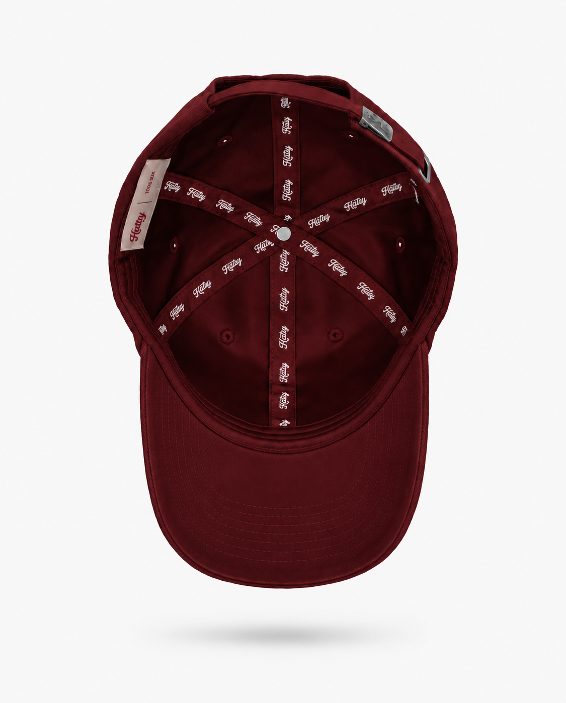 Merlot Dad Hat silk-lined interior